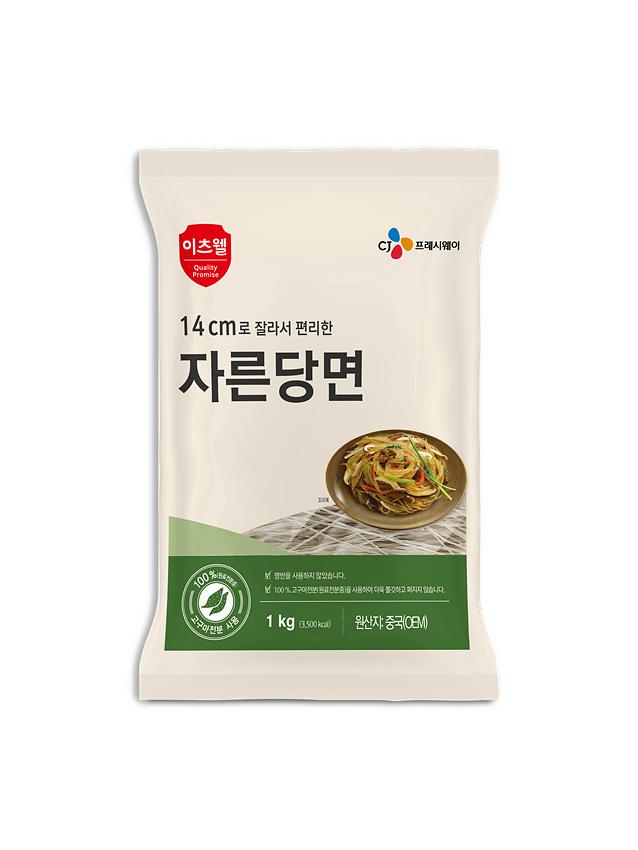 이츠웰 자른당면 14cm 1Kg 10개 기계당면 잡채당면 잡채면 잡채재료 요리용당면 조리용당면 당면사리 사리 다용도당면 찌개당면 사리용당면 찜닭당면