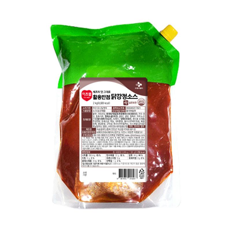 이츠웰 닭강정소스 2Kg 10개 치킨소스 양념치킨소스 치킨양념 닭강정양념 업소용닭강정소스 업소용치킨소스 통닭소스 통닭양념 액상소스 요리용소스 조리용소스