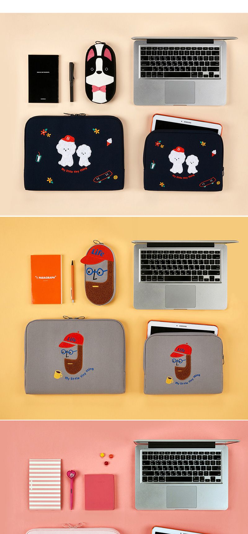 안테나샵 노트북 파우치 방수 비어드맨 아이패드/노트북포켓/노트북파우치/노트북가방/노트북/노트북보관파