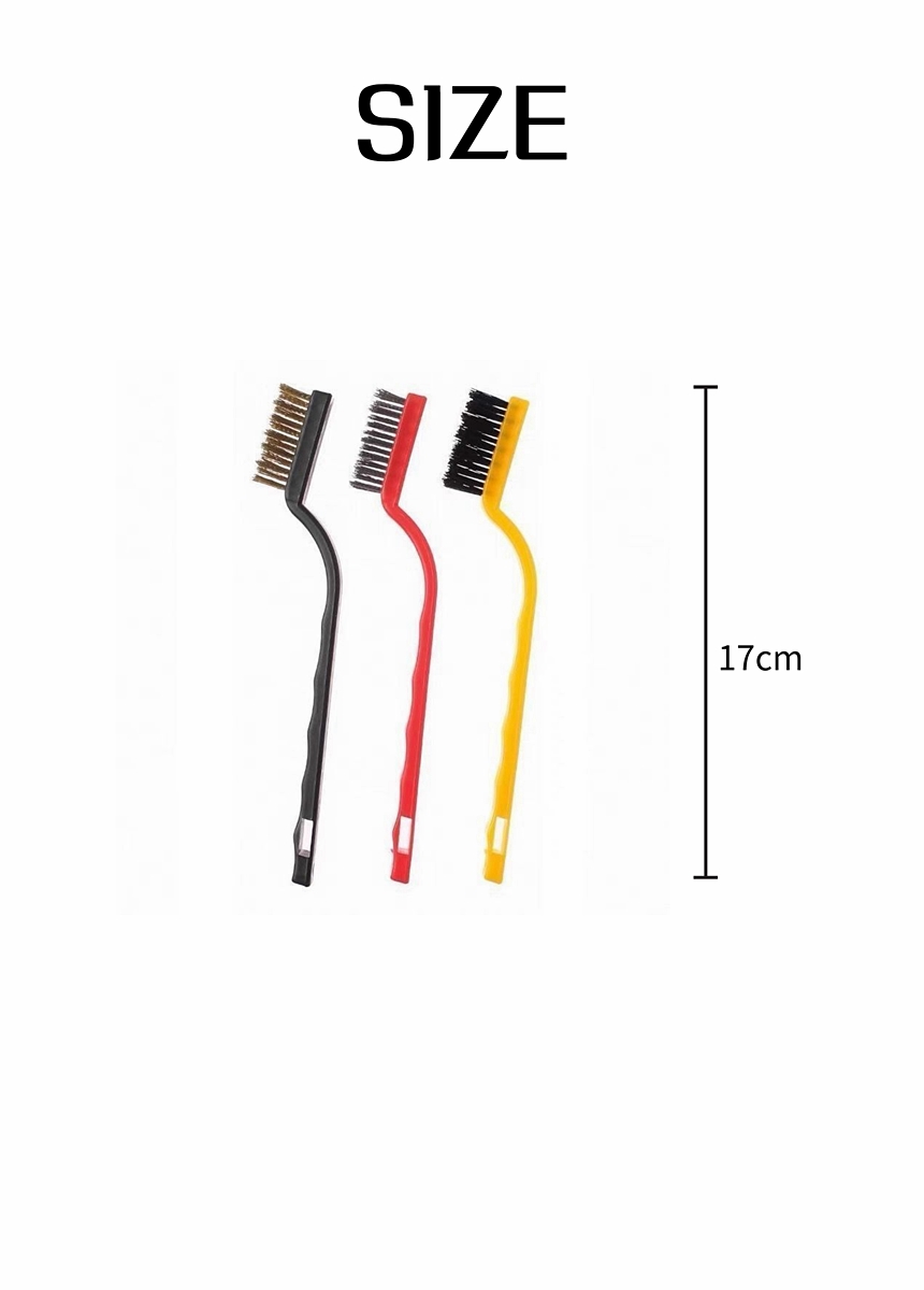 주방 틈새 욕실바닥 청소솔 와이어브러쉬 3종세트 틈새청소솔 다용도청소솔 주방청소솔 틈새청소브러쉬 검정청소브러쉬 와이어청소솔 바닥청소브러쉬 틈새청소브러시 가정용청소솔 미니청소솔
