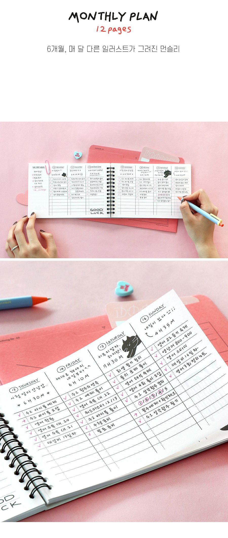 두들 스터디플래너 6개월 위클리 스케줄러 학습 공시생 플래너 학생플래너 공부플래너 스터디플래너 스터디수첩 스터디노트 스케줄러 스터디스케줄러 공부스케줄러 학생스케줄러