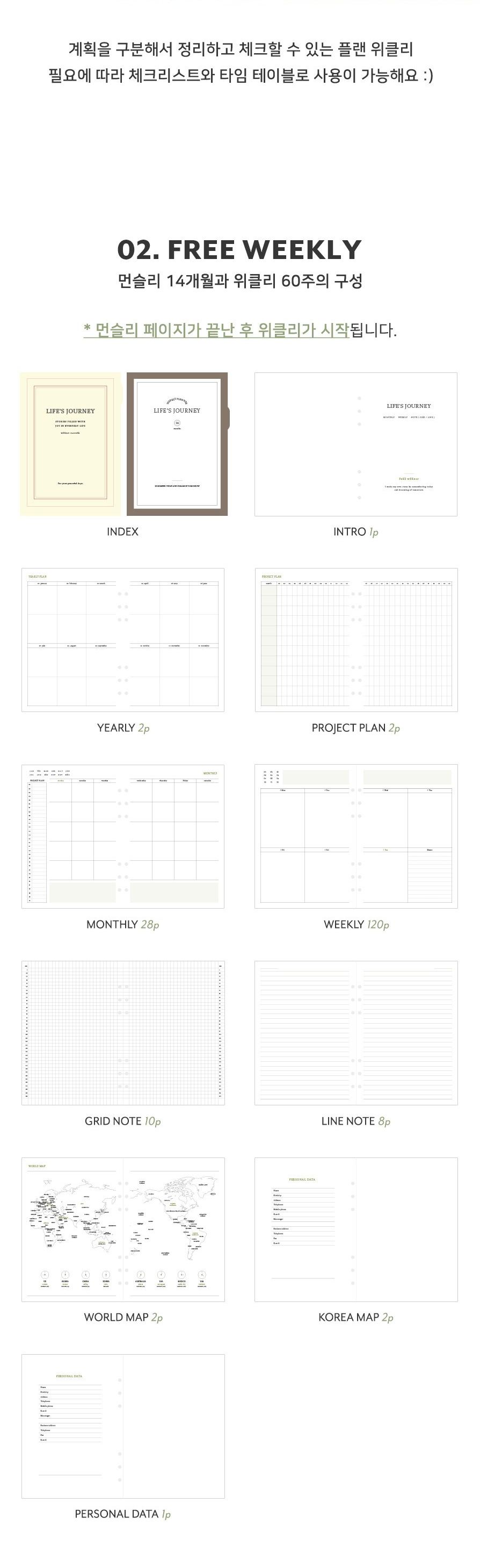 저니 6공 바인더 A5 다이어리 속지 세트 6공바인더다이어리 6공바인더 다이어리 플래너 다용도다이어리 다이어리노트 다이어리수첩 디자인다이어리 스케줄다이어리 다이어리속지 6공바인더다이어리속지