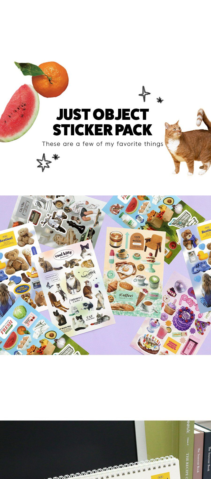 저스트 오브젝트 스티커팩 다꾸 폴꾸 오브제 리무버블 스티커 다이어리꾸미기 귀여운스티커 스티커수집 다용도스티커 문구스티커 꾸미기스티커 팬시스티커 장식스티커 다꾸용품 다꾸스티커