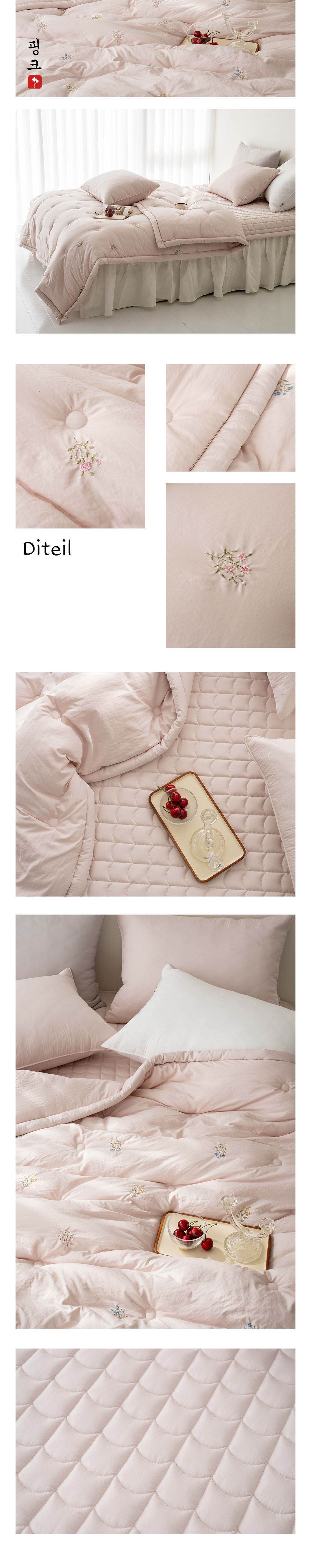 꽃드리 스프레드 싱글 S 세트 그레이 차렵 이불 침대 패드 침구 여름모달 냉감 간절기 봄이