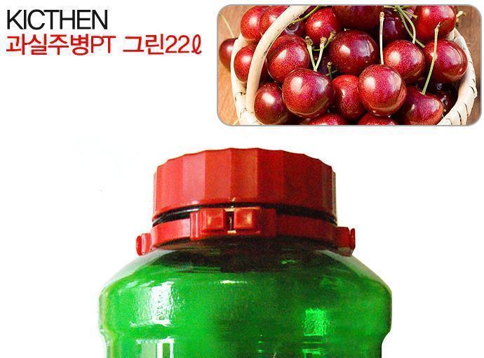 과실주병PT 그린22L 담금주 술통 술병 과일청 매실 매실병 술병 플라스틱병 술통 담금주 과일청 과실주병 보관용기 병 주방용품